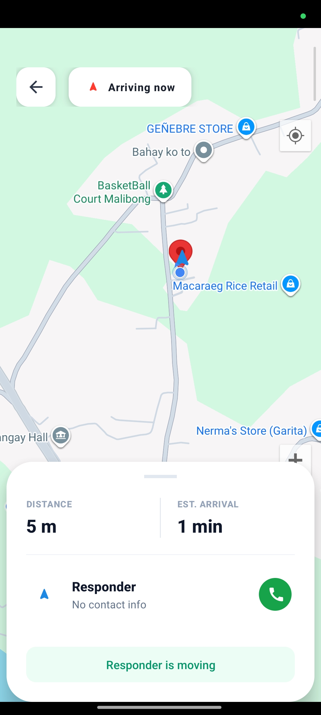Live Tracking Screen